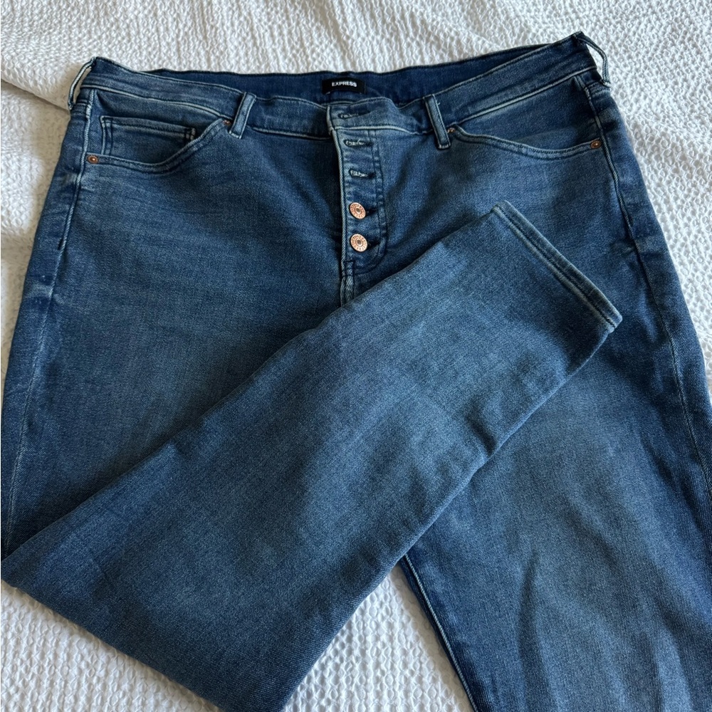 Express High Rise Women's Jeans in Blue